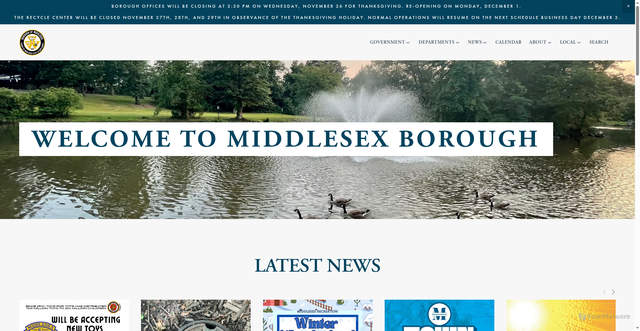 Security scan screenshot of https://www.middlesexboro-nj.gov/