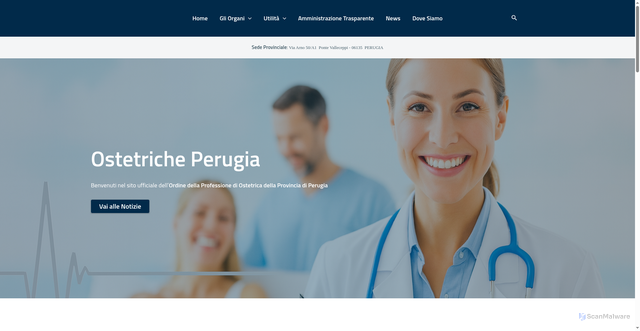 Security scan screenshot of https://www.ostetrichep.it/