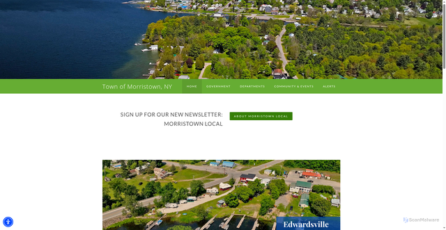 Security scan screenshot of https://townofmorristownny.gov/