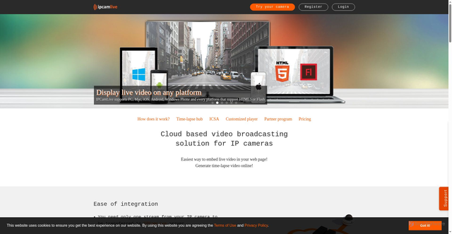 Security scan screenshot of https://s133.ipcamlive.com