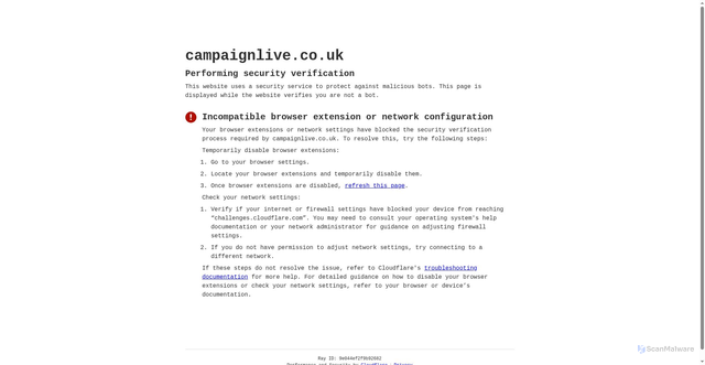 Security scan screenshot of https://campaignlive.co.uk