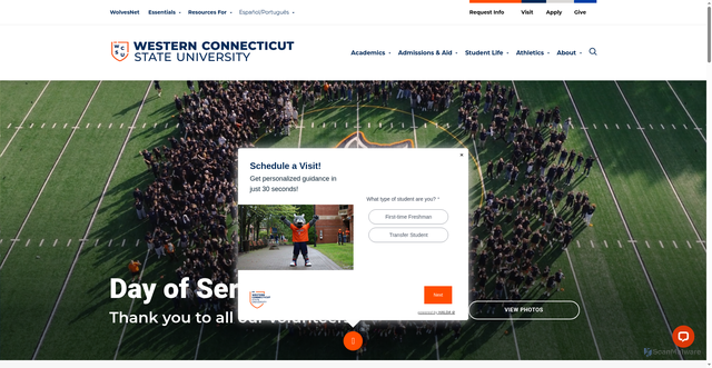 Security scan screenshot of https://wcsu.edu