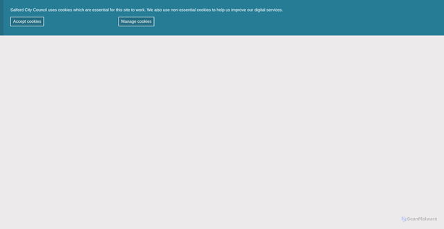 Security scan screenshot of https://www.salford.gov.uk/