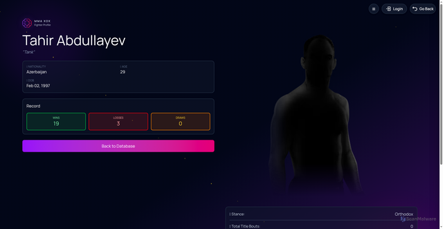 Security scan screenshot of https://mma-xox.online/fighters/tahir-abdullayev