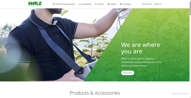 Security scan screenshot of https://www.walz.com/