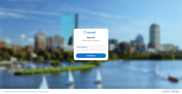 Security scan screenshot of https://americanwellforclinicians.com