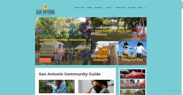 Security scan screenshot of https://www.sanantoniocityinfo.com/