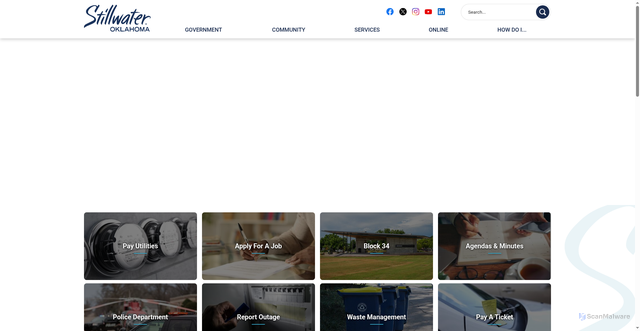 Security scan screenshot of https://stillwaterok.gov/