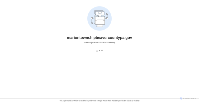 Security scan screenshot of https://mariontownshipbeavercountypa.gov/