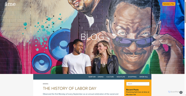 Security scan screenshot of https://www.ameofdc.com/blog/2022/09/the-history-of-labor-day/