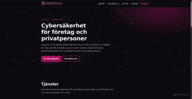 Security scan screenshot of https://kryptiva.se