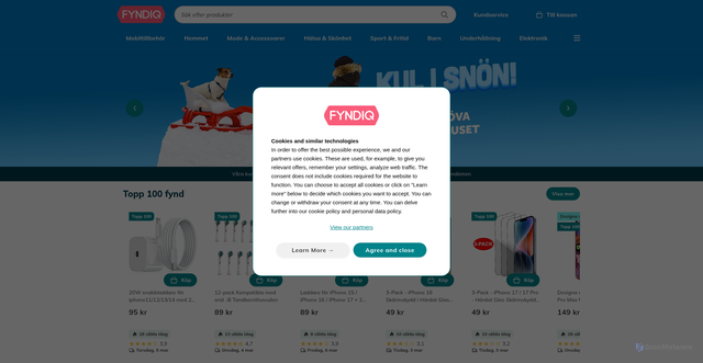 Security scan screenshot of https://fyndiq.se