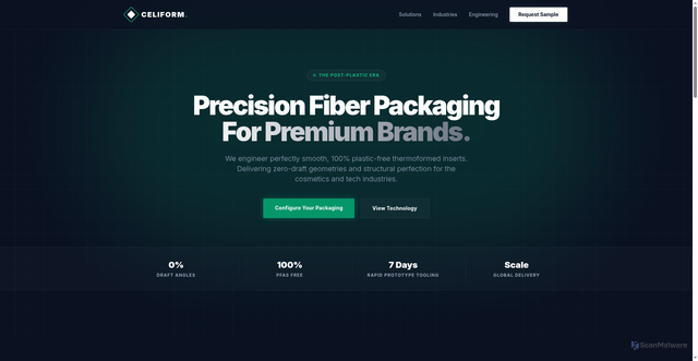 Security scan screenshot of http://celiform.com/