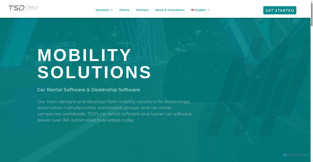 Security scan screenshot of https://tsdweb.com