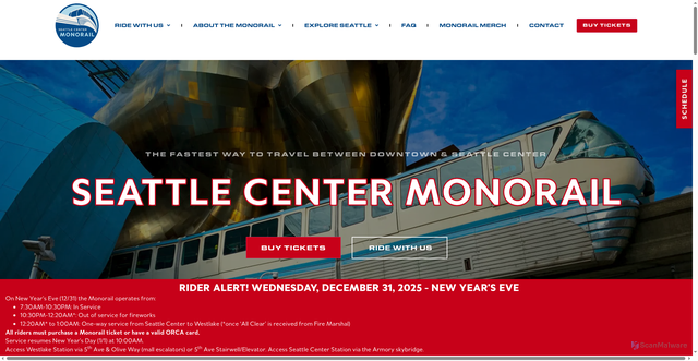 Security scan screenshot of https://www.seattlemonorail.com/
