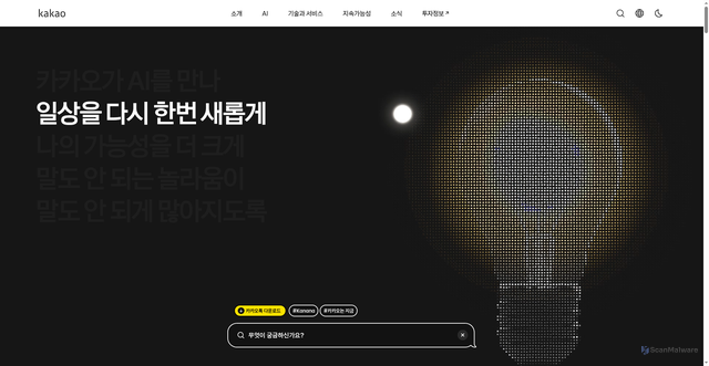 Security scan screenshot of https://kakao.com
