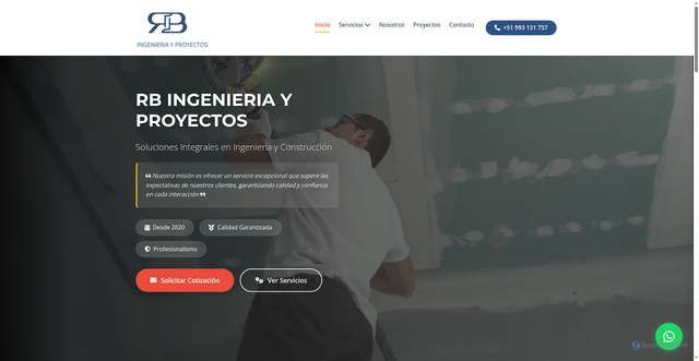 Security scan screenshot of https://rbingenieriayproyectos.com/