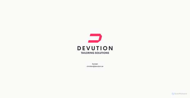 Security scan screenshot of https://devution.se