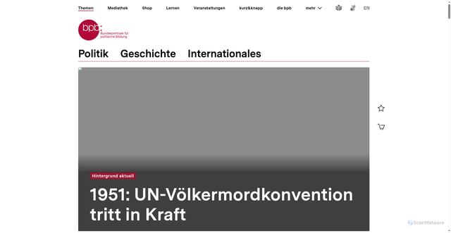 Security scan screenshot of https://www.bpb.de/
