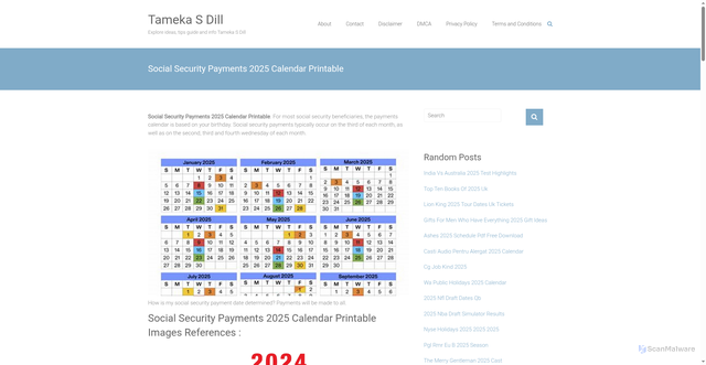 Security scan screenshot of https://tamekasdillr.pages.dev/himhu-social-security-payments-2025-calendar-printable-chmzz/
