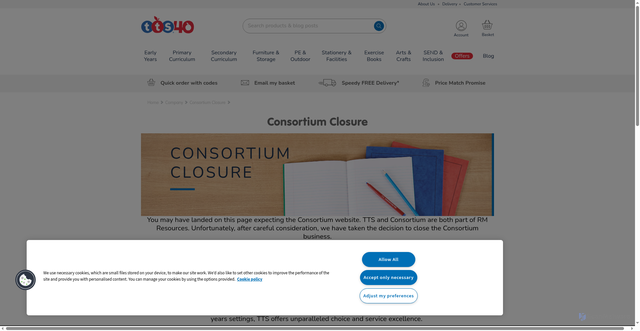 Security scan screenshot of https://www.tts-group.co.uk/company/consortium-closure/