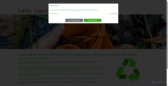 Security scan screenshot of https://www.npktekniikka.fi