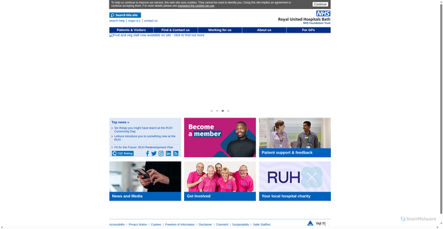 Security scan screenshot of https://www.ruh.nhs.uk/