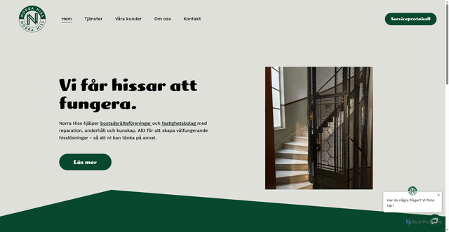 Security scan screenshot of https://norrahisspecialisten.se