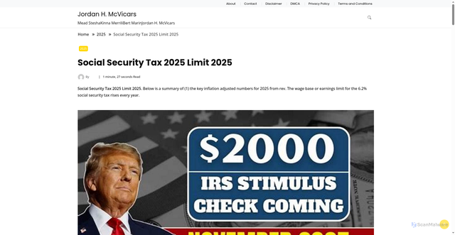 Security scan screenshot of https://jordanhmcvicars.pages.dev/qslbm-social-security-tax-2025-limit-2025-majbv/