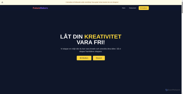 Security scan screenshot of https://future-Makers.se