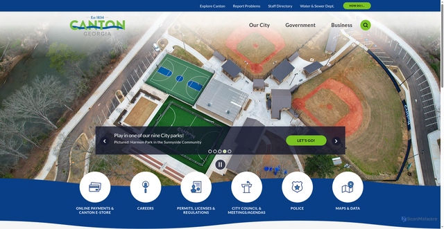 Security scan screenshot of https://www.cantonga.gov/