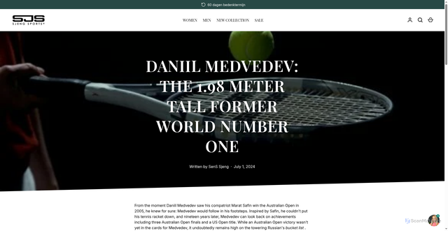 Security scan screenshot of https://www.sjengsports.nl/en/blogs/blog/spelersprofiel-danill-medvedev