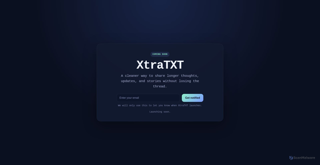 Security scan screenshot of http://xtratxt.com/