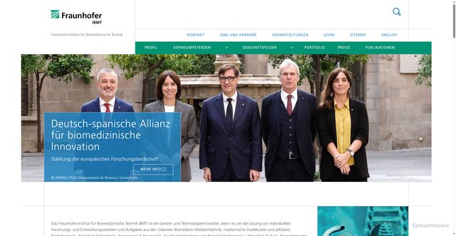 Security scan screenshot of https://www.ibmt.fraunhofer.de/