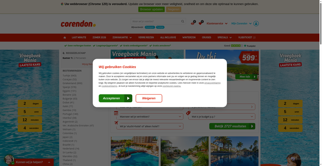 Security scan screenshot of https://corendon.nl