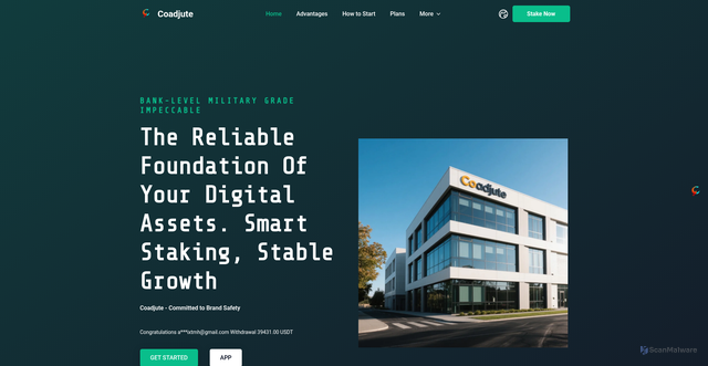 Security scan screenshot of https://coadjute.org/