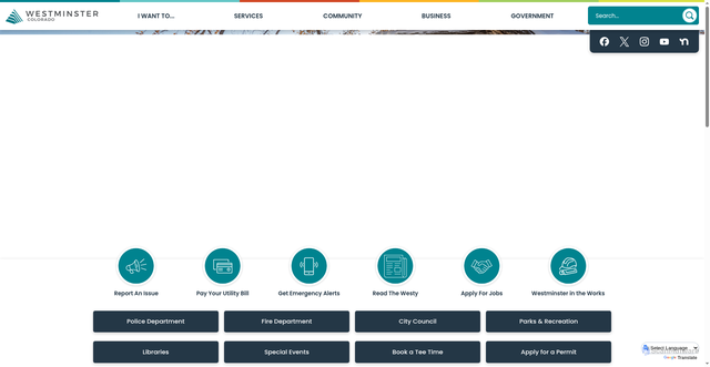 Security scan screenshot of https://www.westminsterco.gov