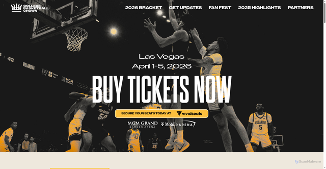 Security scan screenshot of https://collegebasketballcrown.com/