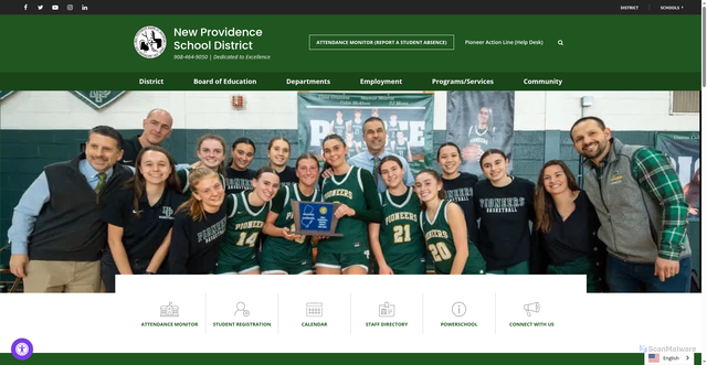 Security scan screenshot of https://www.npsd.k12.nj.us/