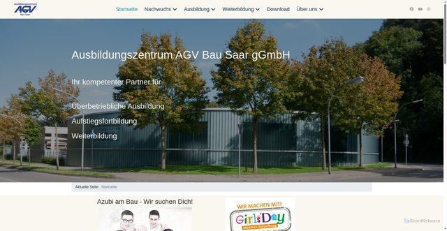 Security scan screenshot of https://www.abz-bau-saar.de/