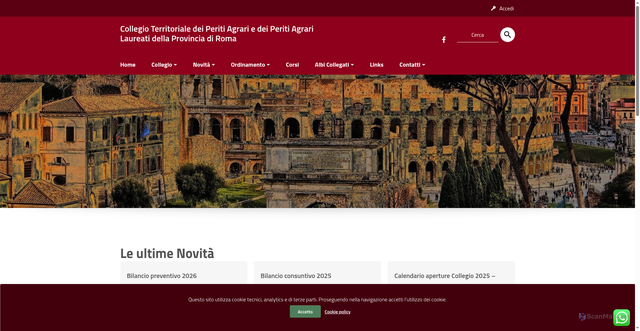 Security scan screenshot of https://www.peritiagrariroma.it