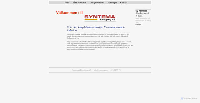 Security scan screenshot of https://sandqvists.se