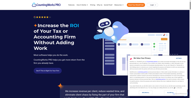 Security scan screenshot of https://countingworkspro.com