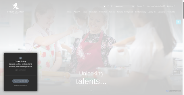 Security scan screenshot of https://www.invicta.viat.org.uk/