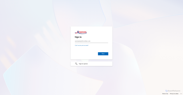 Security scan screenshot of https://afwonline0-my.sharepoint.com