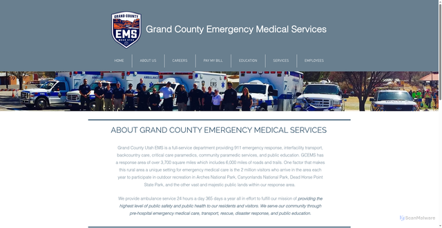 Security scan screenshot of https://www.grandcountyems.net/