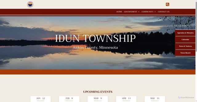 Security scan screenshot of https://iduntownshipmn.gov/