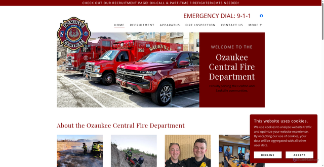 Security scan screenshot of https://ozcentralfirewi.gov/