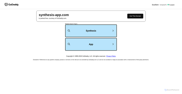 Security scan screenshot of https://synthesis-app.com