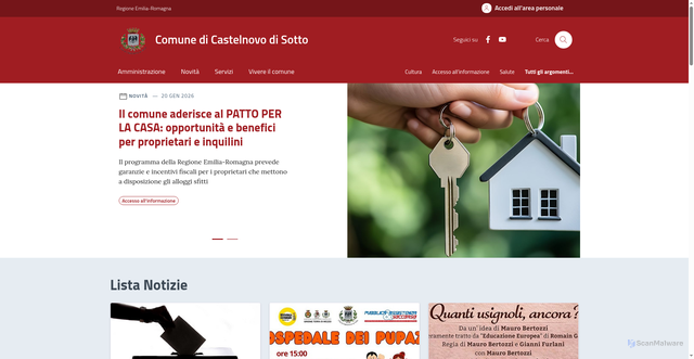 Security scan screenshot of https://comune.castelnovo-di-sotto.re.it/